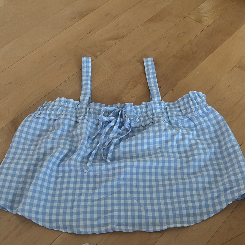 Blue gingham top
